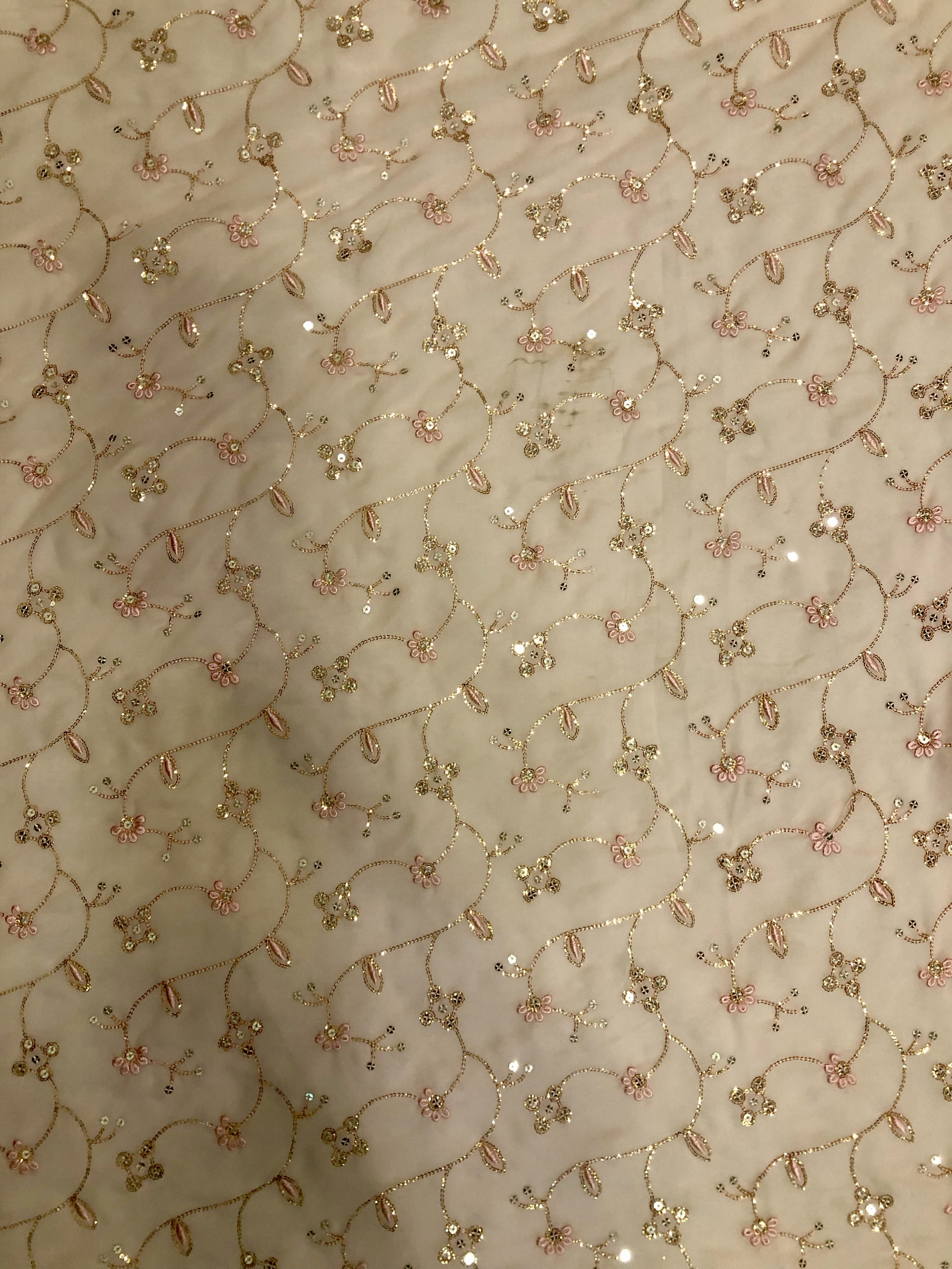 Embroidered Polyester Fabric - 17